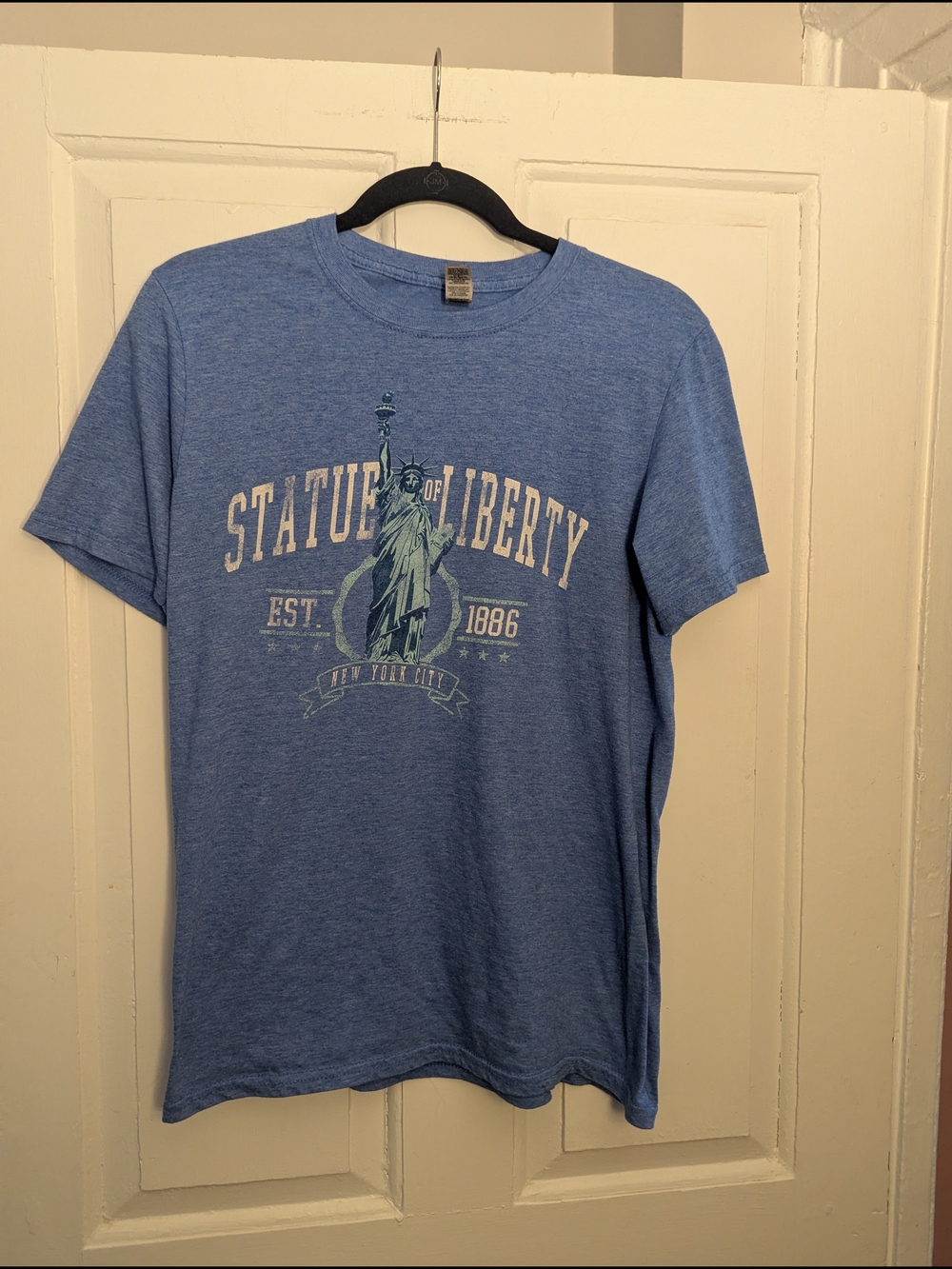 Gildan Blue Statue of Liberty Graphic Tee